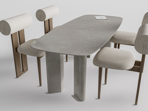 Dining table and chairs 1 3D-Modell