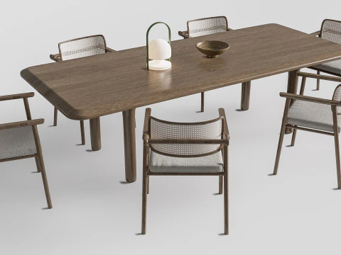 Tavolo da pranzo e sedie 2 Modello 3D