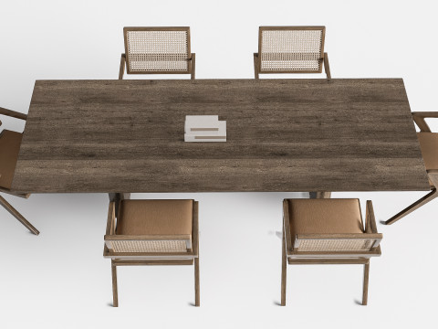Dining table and chairs 2 3D मॉडल