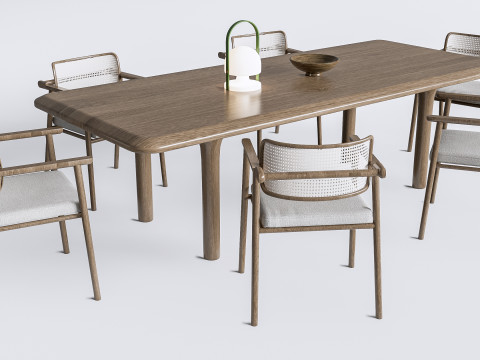 Dining table and chairs 3 Modello 3D
