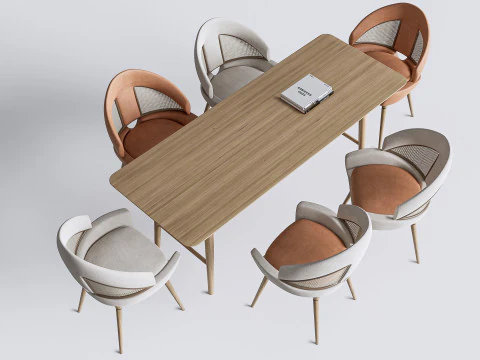 Mesa de jantar e cadeiras 3 Modelo 3D