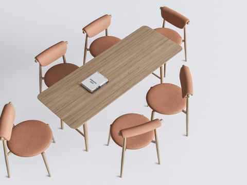 Dining table and chairs 3 Modello 3D