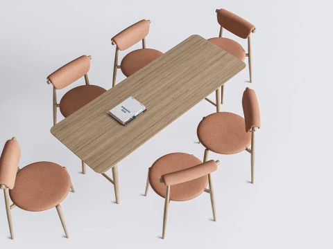 Mesa de jantar e cadeiras 3 Modelo 3D
