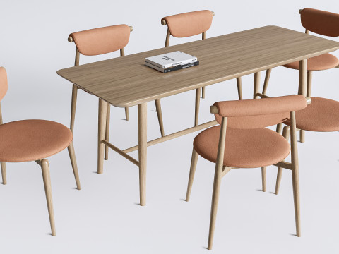 Dining table and chairs 3 Modello 3D