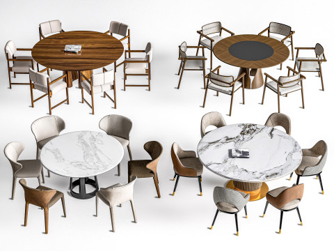Dining table and chairs 4 3D Модель