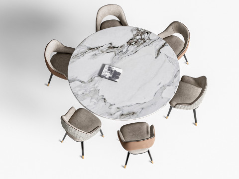 Dining table and chairs 4 3D Model