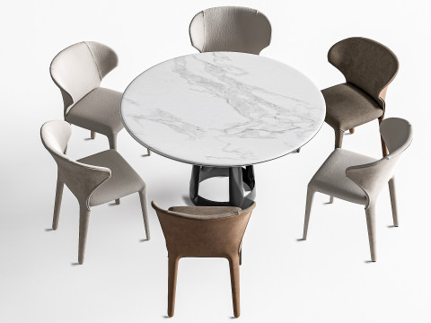 Dining table and chairs 4 3D Model