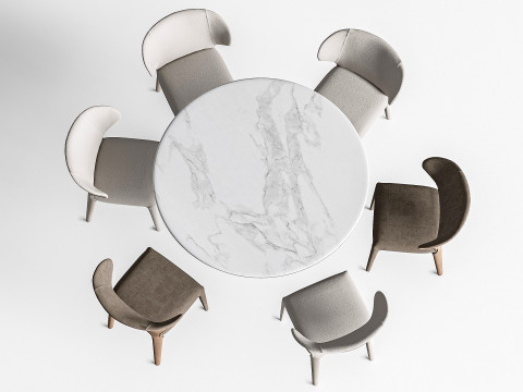 Dining table and chairs 4 3D Model