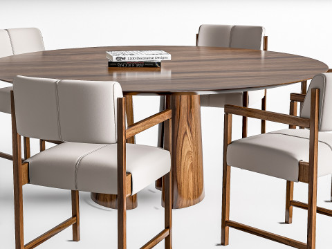 Dining table and chairs 4 3D Model