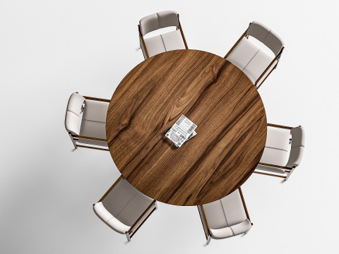 Dining table and chairs 4 3D Model