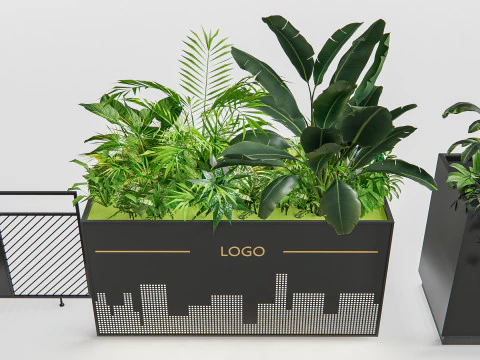 Elementi di seduta per bar e ristoranti all'aperto 3 Modello 3D