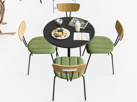 Elementi di seduta per bar e ristoranti all'aperto 3 Modello 3D