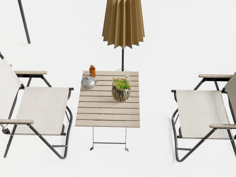 Elementi di seduta per bar e ristoranti all'aperto 3 Modello 3D