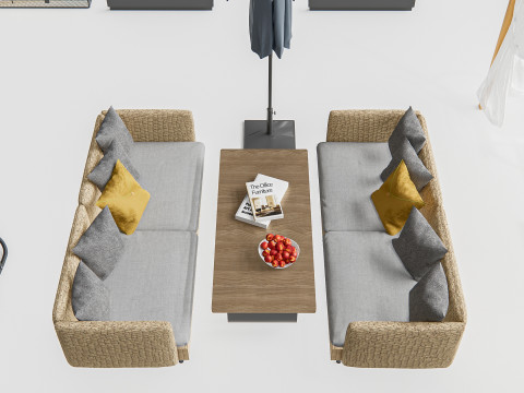 Outdoor Cafe and Restaurant Seating Elements 3 Modelo 3D