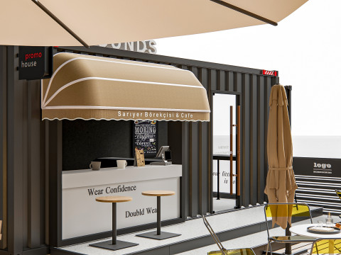 Outdoor Cafe and Restaurant Seating Elements 5 3Dモデル