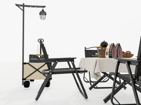 Outdoor table and chairs 1 3Dモデル
