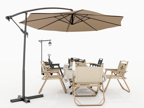 Outdoor table and chairs 1 3Dモデル