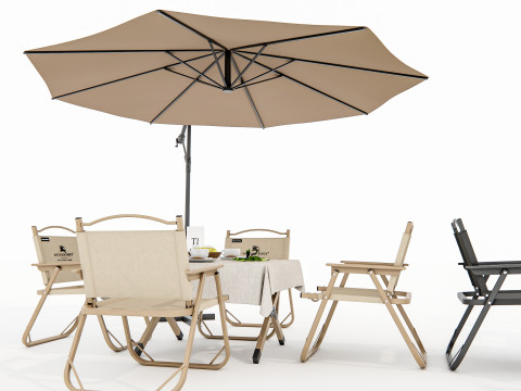 Outdoor table and chairs 1 3Dモデル