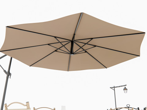 Outdoor table and chairs 1 3Dモデル