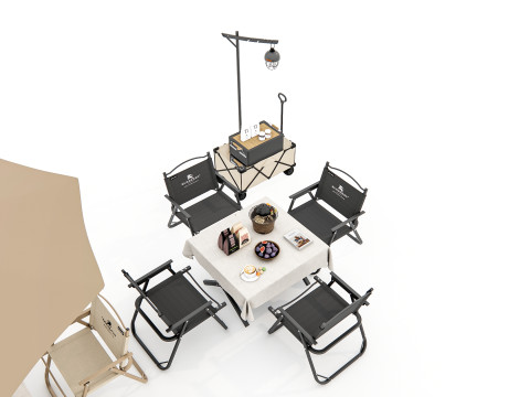 Outdoor table and chairs 1 3Dモデル