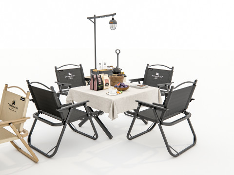 Outdoor table and chairs 1 3Dモデル