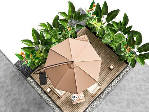 Outdoor table and chairs 2 Modello 3D