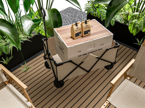 Outdoor table and chairs 2 Modello 3D