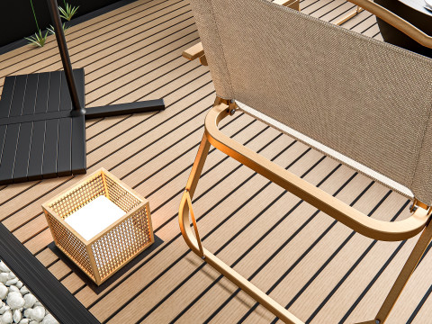 Outdoor table and chairs 2 Modello 3D