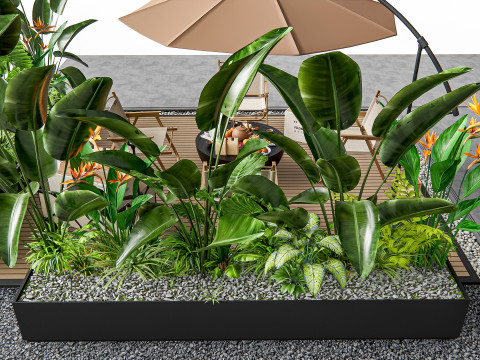Outdoor table and chairs 2 Modello 3D