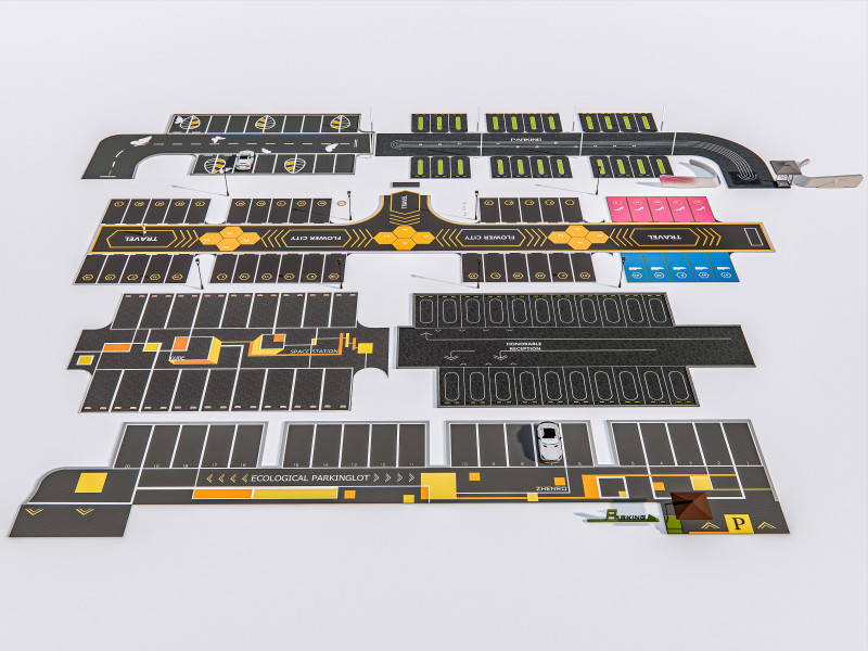 Parking Lot 1 Modelo 3D .c4d .max .obj .3ds .fbx .stl .blend