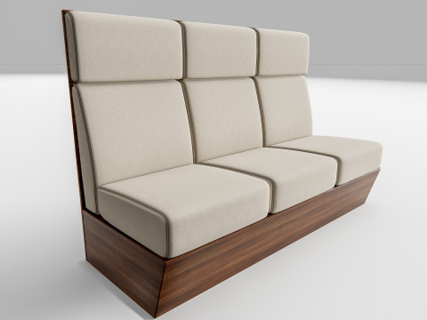 Restaurant seating sofa 1 3D 模型
