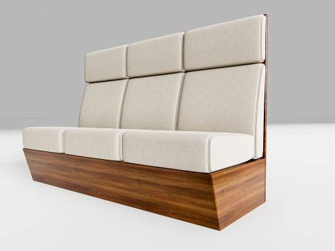 Restaurant seating sofa 1 3D 模型