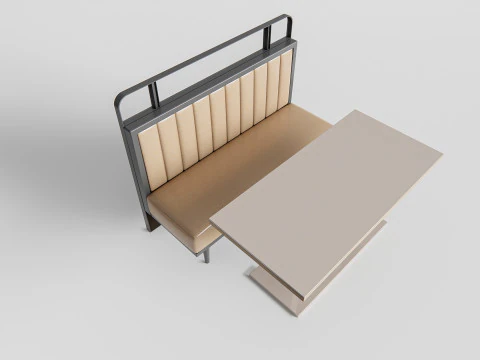 Restaurant seating sofa 1 3D Model