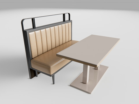 Restaurant seating sofa 1 3D 模型