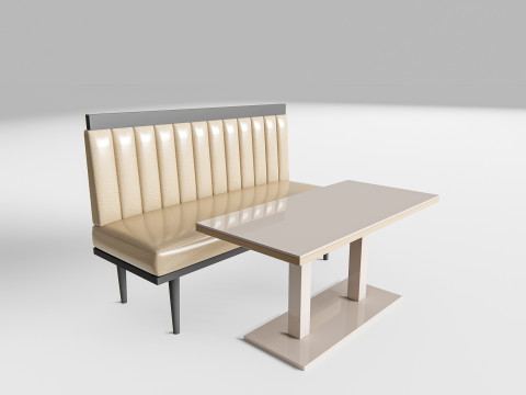 Restaurant seating sofa 1 3D 模型