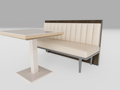 Restaurant seating sofa 1 3D 模型