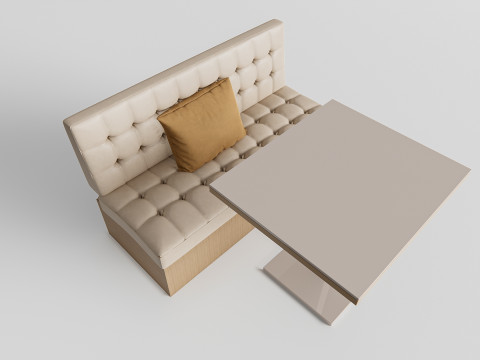 Restaurant seating sofa 1 3D 模型