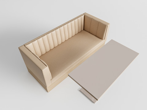 Restaurant seating sofa 1 3D 模型