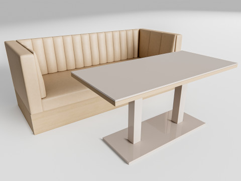 Restaurant seating sofa 1 3D 模型