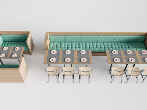 Restaurant seating sofa 2 3D Модель