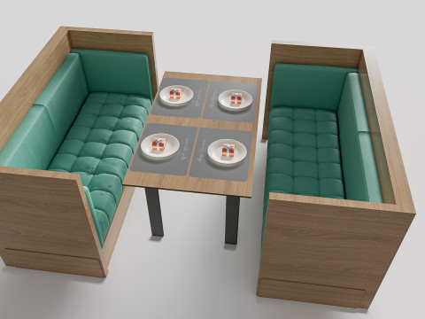 Restaurant seating sofa 2 3D Модель