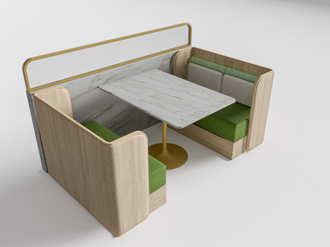 Restaurant seating sofa 2 3D Модель