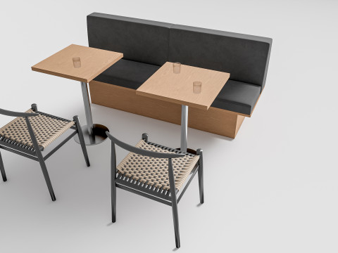 Restaurant seating sofa 2 3D Модель