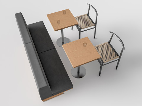 Restaurant seating sofa 2 3D Модель