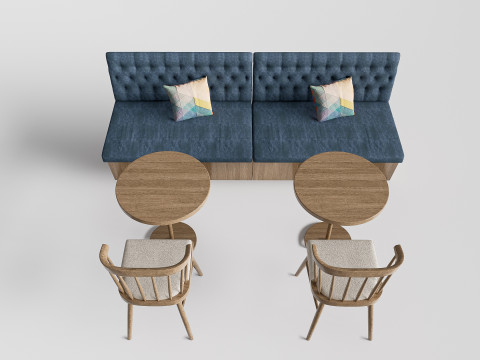 Restaurant seating sofa 2 3D Модель