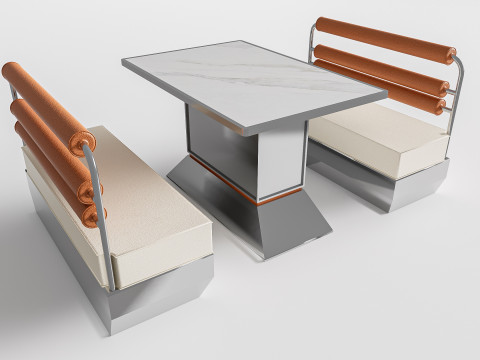 Restaurant seating sofa 2 3D Модель
