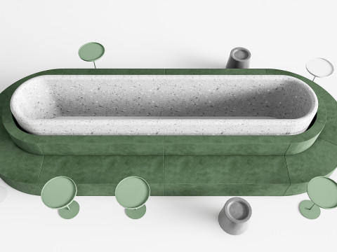 Restaurant seating sofa 3 Modelo 3D