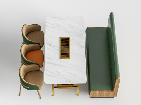 Restaurant seating sofa 3 Modelo 3D