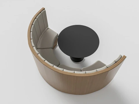 Restaurantzitbank 3 3D Model