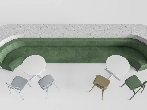 Restaurantzitbank 3 3D Model